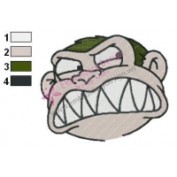Evil Monkey Face Family Guy Embroidery Design